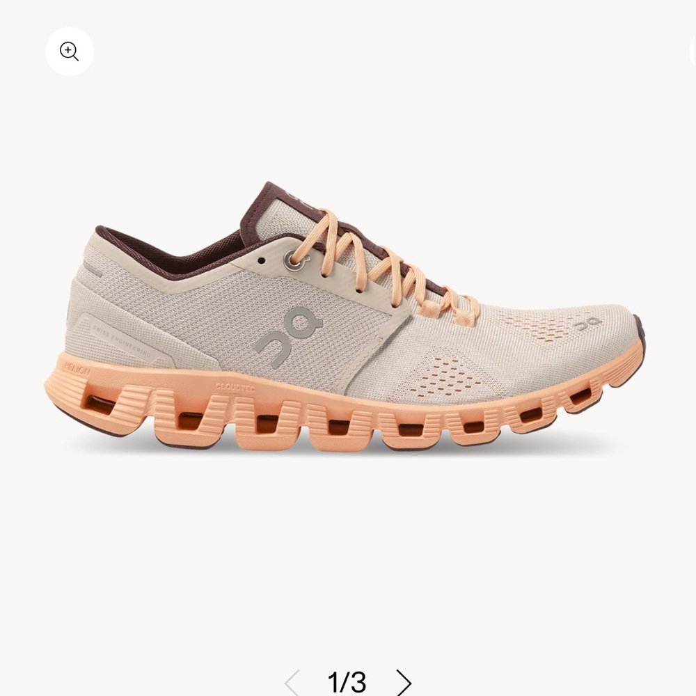 On Running Cloud X Shoes - Cream and Peach